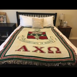 Alpha Chi Omega knitted blanket
